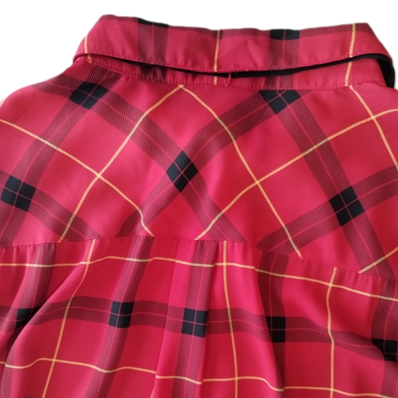Torrid limited edition Betsey Johnson red plaid blouse - Picture 7 of 9